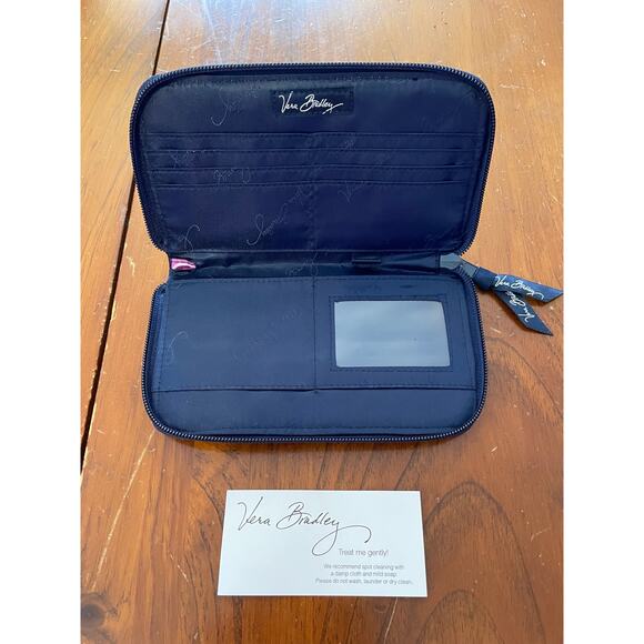 NWOT Vera Bradley Floral Nightingale Zip Around Wallet Purple Pink Green - Picture 4 of 7